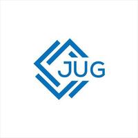 JUG letter logo design on white background. JUG creative circle letter logo concept. JUG letter design. vector