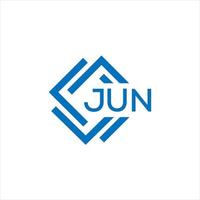 JUN creative circle letter logo concept. JUN letter design.JUN letter logo design on white background. JUN creative circle letter logo concept. JUN letter design. vector