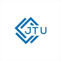 jtu letra logo diseño en blanco antecedentes. jtu creativo circulo letra logo concepto. jtu letra diseño. vector