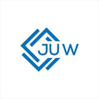 JUW letter logo design on white background. JUW creative circle letter logo concept. JUW letter design. vector