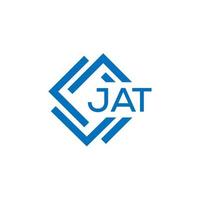 JAT letter logo design on white background. JAT creative circle letter logo concept. JAT letter design. vector