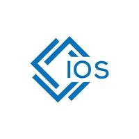 IOS letter design.IOS letter logo design on white background. IOS creative circle letter logo concept. IOS letter design. vector