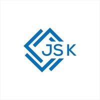 jsk letra logo diseño en blanco antecedentes. jsk creativo circulo letra logo concepto. jsk letra diseño. vector