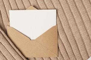 Greeting cards and blank envelopes photo