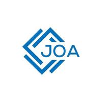 JOA letter logo design on black background. JOA creative circle letter logo concept. JOA letter design. vector