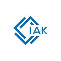 iak letra logo diseño en blanco antecedentes. iak creativo circulo letra logo concepto. iak letra diseño. vector