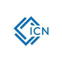 ICN letter logo design on white background. ICN creative circle letter logo concept. ICN letter design. vector