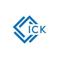 ICK letter logo design on white background. ICK creative circle letter logo concept. ICK letter design. vector