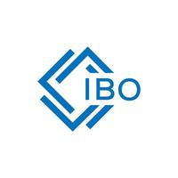 IBO letter logo design on white background. IBO creative circle letter logo concept. IBO letter design. vector