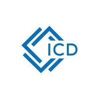 icd letra diseño.icd letra logo diseño en blanco antecedentes. icd creativo circulo letra logo concepto. icd letra diseño. vector