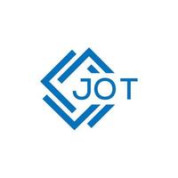 JOT letter logo design on black background. JOT creative circle letter logo concept. JOT letter design. vector
