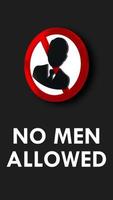 No hombres permitido sin costura serpenteado animación, No masculino entrada, 3d representación video