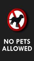 No Pets Allowed Seamless Looped Animation, No Animals, 3D Rendering video