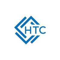 htc letra logo diseño en blanco antecedentes. htc creativo circulo letra logo concepto. htc letra diseño. vector