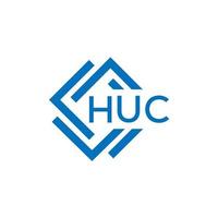 HUC letter logo design on white background. HUC creative circle letter logo concept. HUC letter design. vector