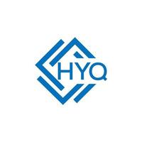HYQ letter logo design on white background. HYQ creative circle letter logo concept. HYQ letter design. vector