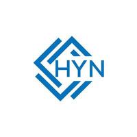 HYN letter logo design on white background. HYN creative circle letter logo concept. HYN letter design. vector