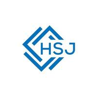 HSj letter logo design on white background. HSj creative circle letter logo concept. HSj letter design. vector