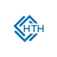 hth letra logo diseño en blanco antecedentes. hth creativo circulo letra logo concepto. hth letra diseño. vector