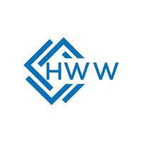 HWW letter logo design on white background. HWW creative circle letter logo concept. HWW letter design. vector