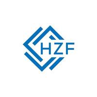 HZF letter logo design on white background. HZF creative circle letter logo concept. HZF letter design. vector