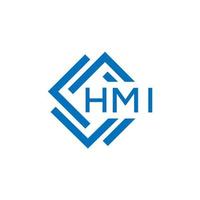 HMI letter logo design on white background. HMI creative  circle letter logo concept. HMI letter design. vector