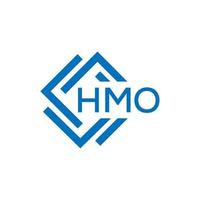 HMO letter logo design on white background. HMO creative  circle letter logo concept. HMO letter design. vector