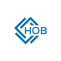 HOB letter logo design on white background. HOB creative  circle letter logo concept. HOB letter design. vector