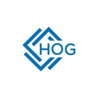 HOG letter logo design on white background. HOG creative  circle letter logo concept. HOG letter design. vector