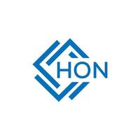 HON letter logo design on white background. HON creative  circle letter logo concept. HON letter design. vector