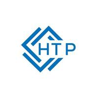 HTP letter logo design on white background. HTP creative circle letter logo concept. HTP letter design. vector