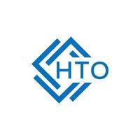 HTO letter logo design on white background. HTO creative circle letter logo concept. HTO letter design. vector