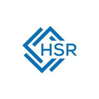 HSR letter logo design on white background. HSR creative circle letter logo concept. HSR letter design. vector