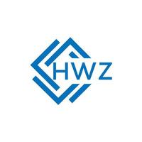 HWZ letter logo design on white background. HWZ creative circle letter logo concept. HWZ letter design. vector