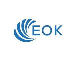 EOK letter logo design on white background. EOK creative circle letter logo concept. EOK letter design. vector