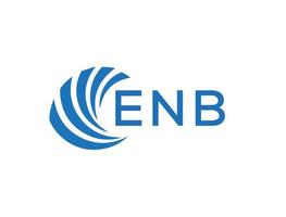 ENB creative circle letter logo concept. ENB letter design. vector