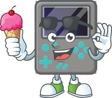 juego consola mascota icono diseño vector
