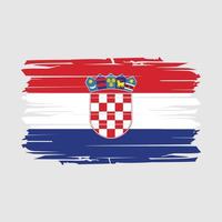 vector de pincel de bandera de croacia