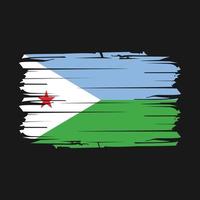 Djibouti Flag Brush Vector