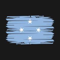 vector de pincel de bandera de micronesia