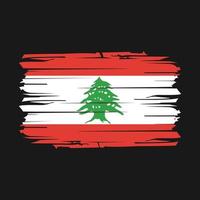 Lebanon Flag Brush Vector