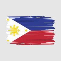 vector de pincel de bandera de filipinas