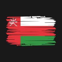 vector de pincel de bandera de oman