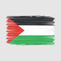 Palestine Flag Brush Vector Illustration