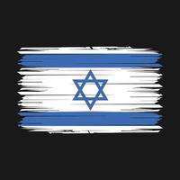 Ilustración de vector de pincel de bandera de israel