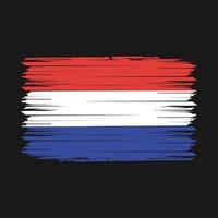 Netherlands Flag Brush Vector Illustration