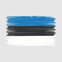 Ilustración de vector de cepillo de bandera de estonia