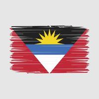 Antigua Flag Brush Vector Illustration
