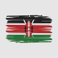 Kenya Flag Brush Vector