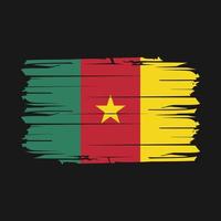 Cameroon Flag Brush Vector